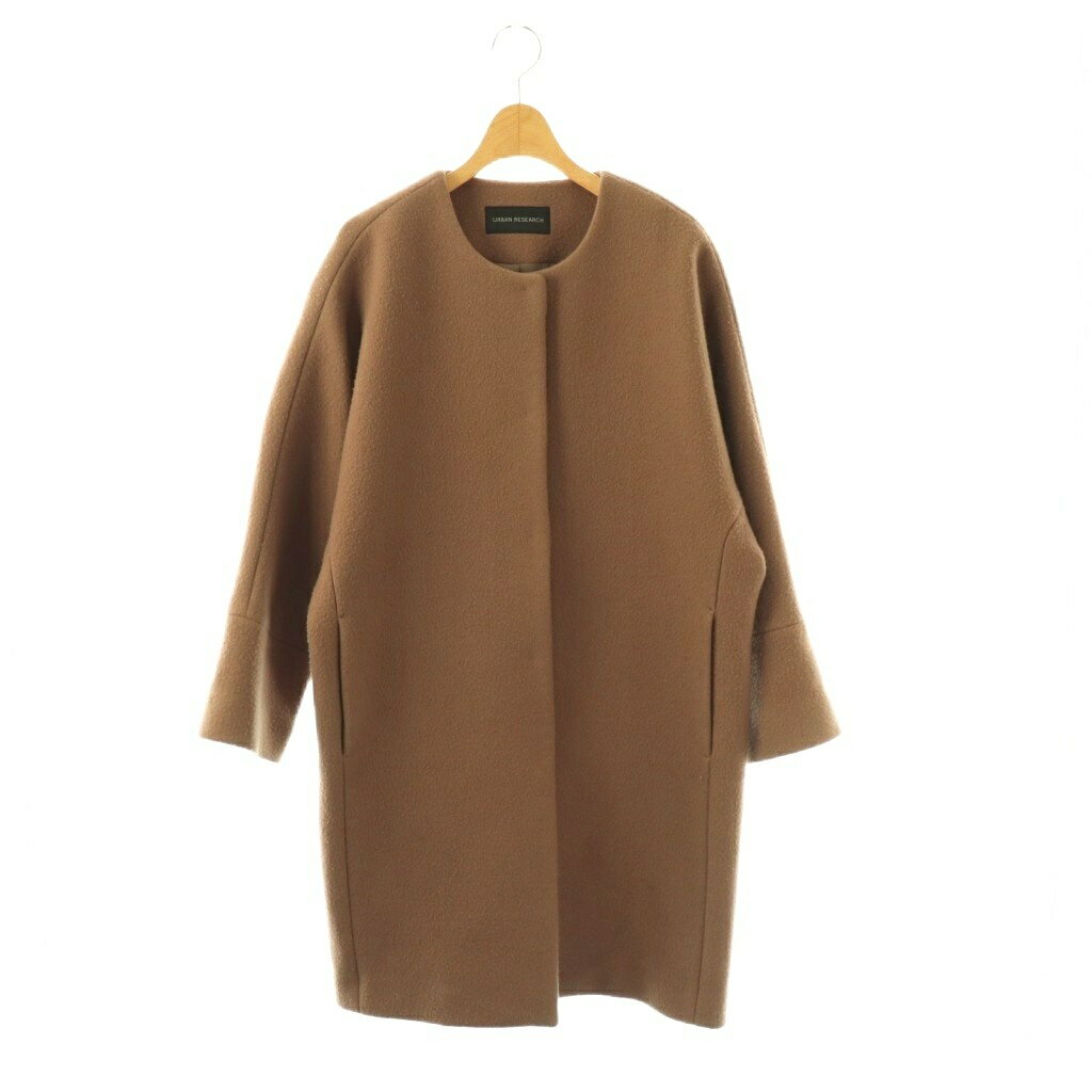 【中古】アーバンリサーチ URBAN RESEARCH ノーカラーコクーンコート アウター F ...