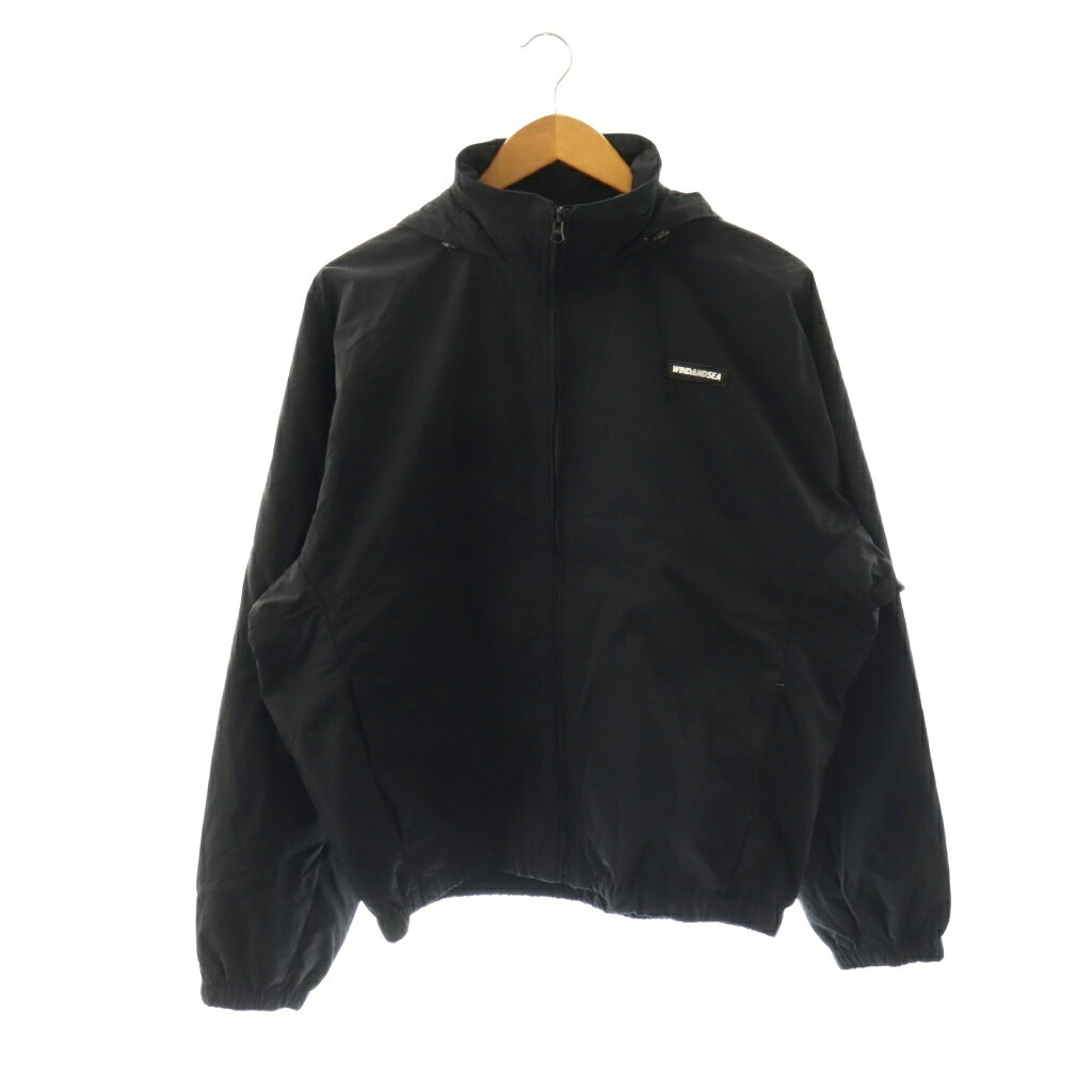 乐天商城 - 【中古】ウィンダンシー WIND AND SEA DS-O-ATN-26-Q1-JK-01 フーディジャケット ジップアップ M ブラック /HK ■OS ■AD メンズ 【ベクトル 古着】 260407