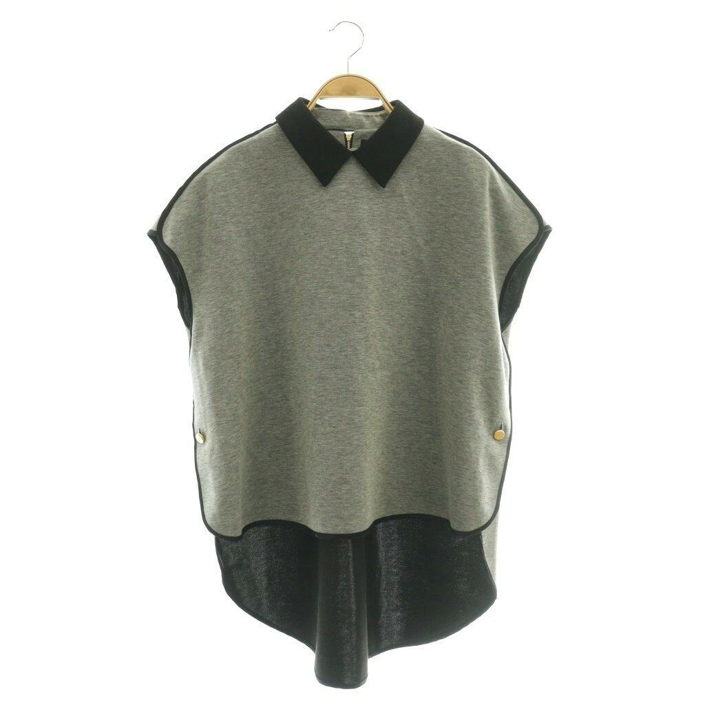 ザ リラクス スカーフカラープルオーバーシャツ ブラウス 長袖 36 黒 THE RERACS SCARF COLLAR PULLOVER SHIRT - Altamira