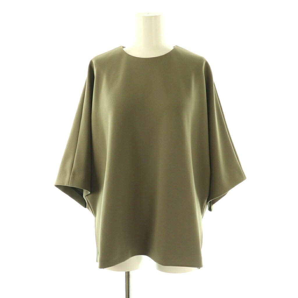 其它 - 【中古】アドーア ADORE 24SS ダブルジョーゼットブラウス プルオーバー バックプリーツ 38 カーキ /CX ■OS レディース 【ベクトル 古着】 260407