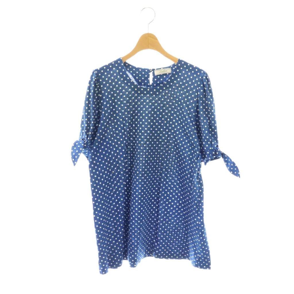 Garments - 【中古】レリアン Leilian 水玉 半袖 カットソー 青 /SY ■OS レディース 【ベクトル 古着】 260407