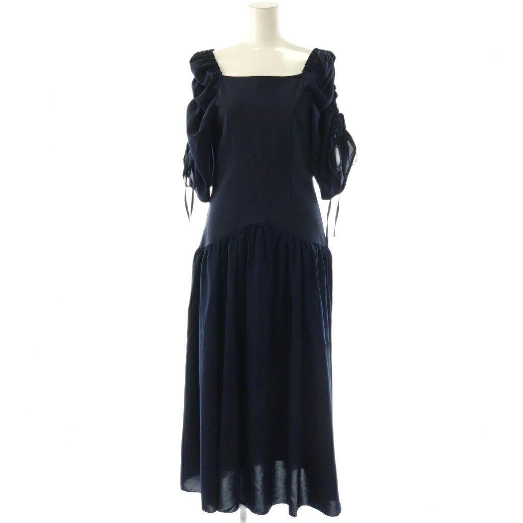 【中古】スタイルヴォイスフォー Stylevoice for xxx ボリュームスリーブワンピース F ネイビー /ES ■OS レディース 【ベクトル 古着】 260409