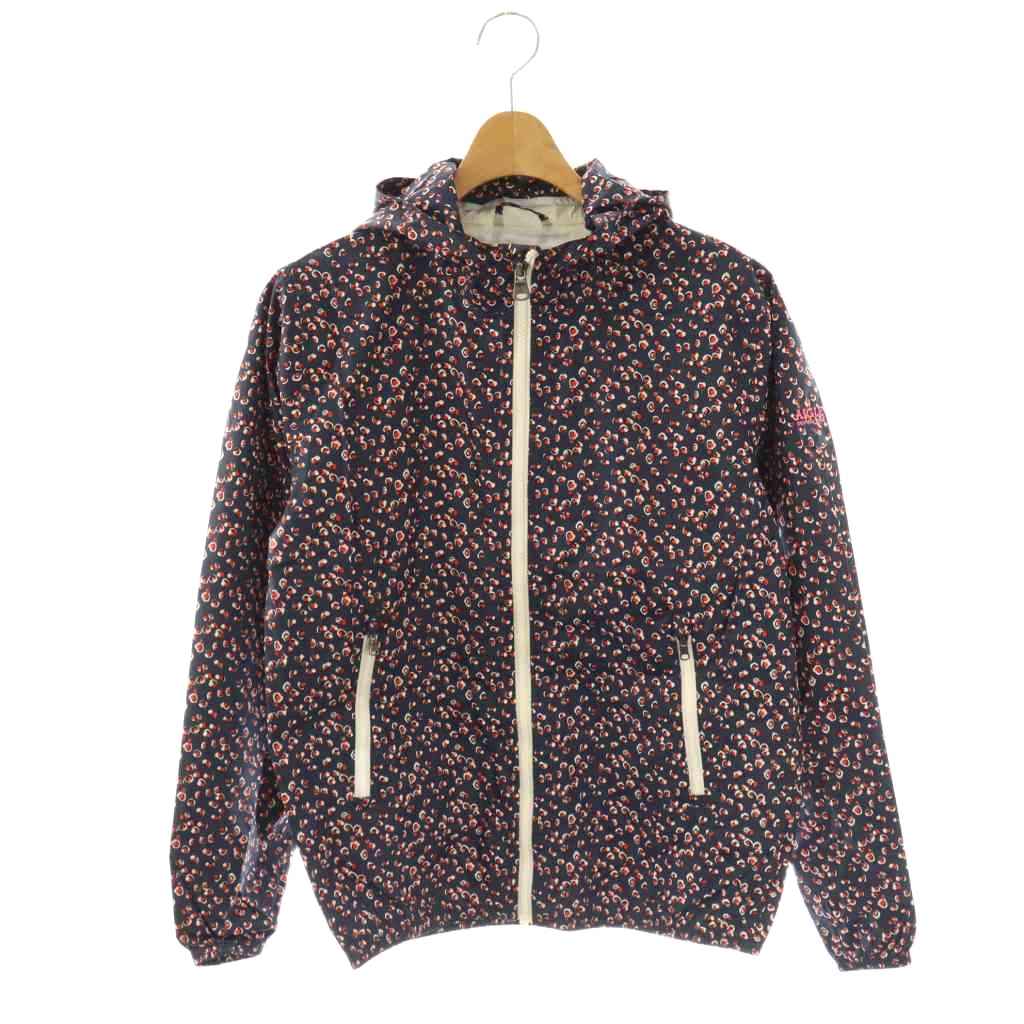 Other - 【中古】エーグル AIGLE 総柄ナイロンジップアップブルゾン ジャケット 162 紺 /NR ■OS ■SH レディース 【ベクトル 古着】 260414