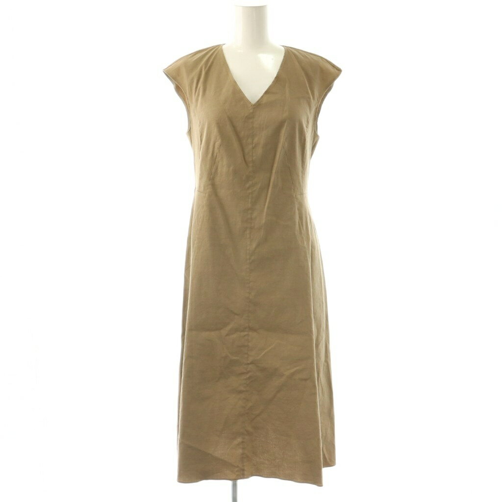 セオリー Theory ECO CRUNCH WASH SEAMED DRESS ワンピース ひざ丈 0 モカ /DF ■OS レディース  260410