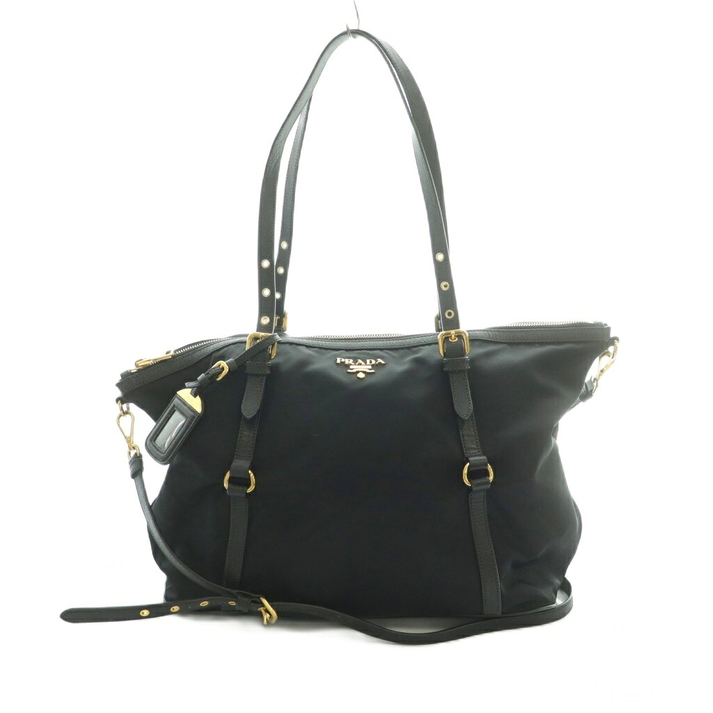 【中古】プラダ PRADA 2WAY トートバッ