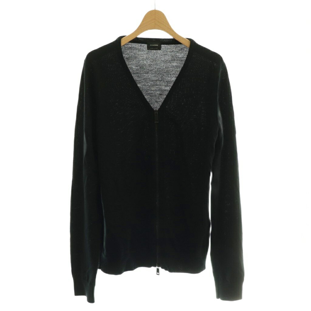 【中古】ジルサンダー JIL SANDER ジップアップ ニット カーディガン ウール 48 ブ...