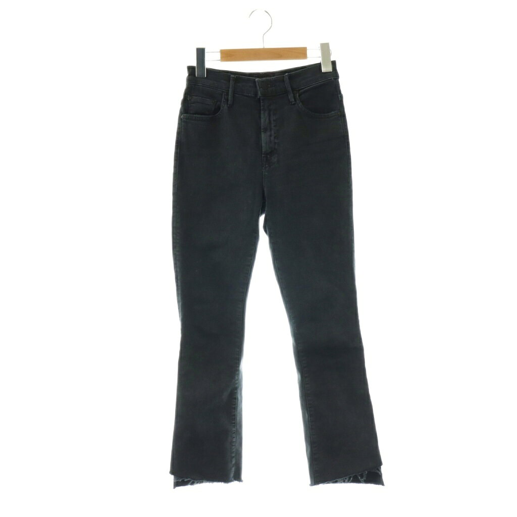 マザー mother THE INSIDER CROP STEP FRAY デニムパンツ フレア ストレッチ カットオフ 24 ネイビー /HK ■OS ■SH レディース  260421
