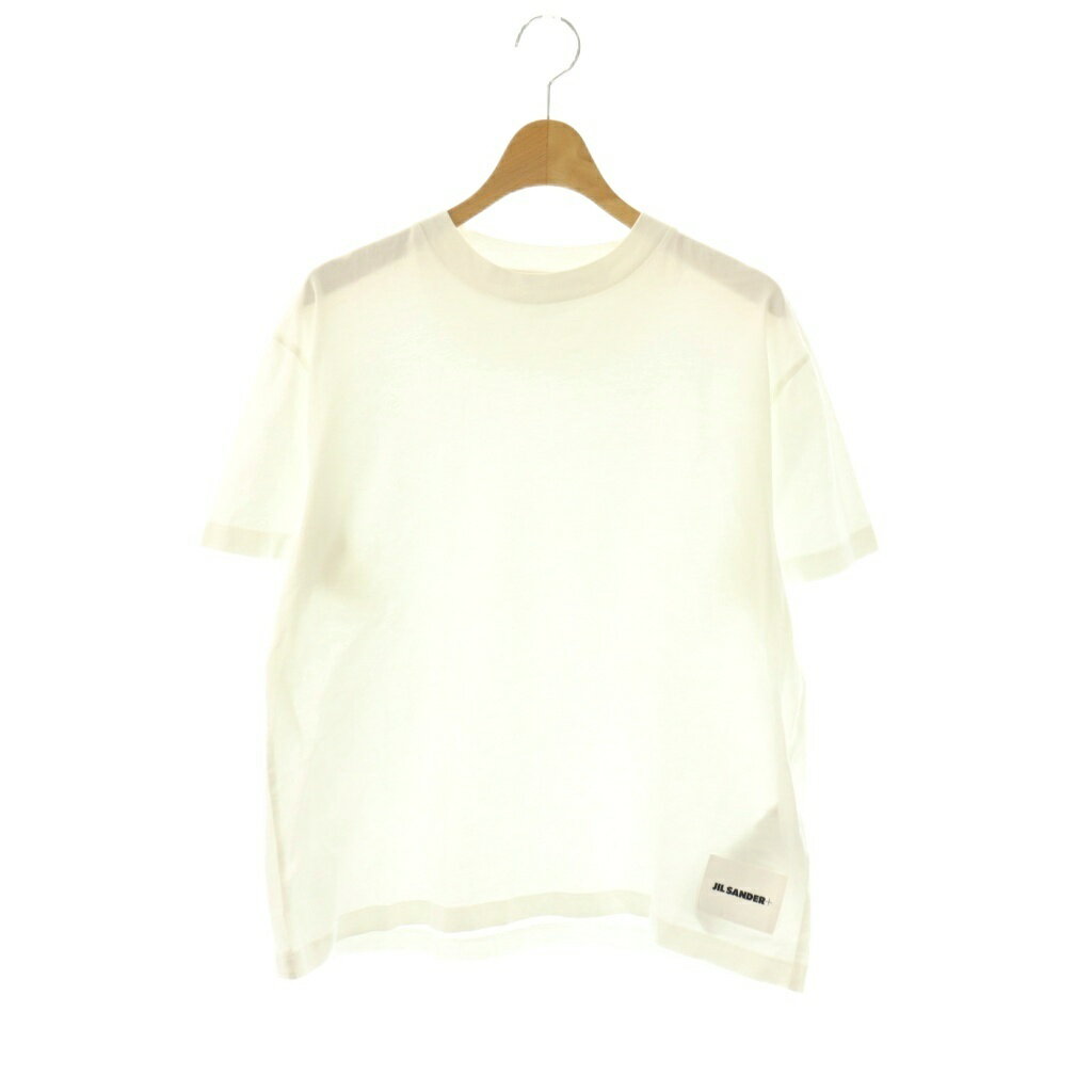Three-Quarter - 【中古】ジルサンダープラス JIL SANDER＋ j40gc0001 ロゴラベルクルーネック半袖Tシャツ カットソー コットン M 白 /NR ■OS レディース 【ベクトル 古着】 260425