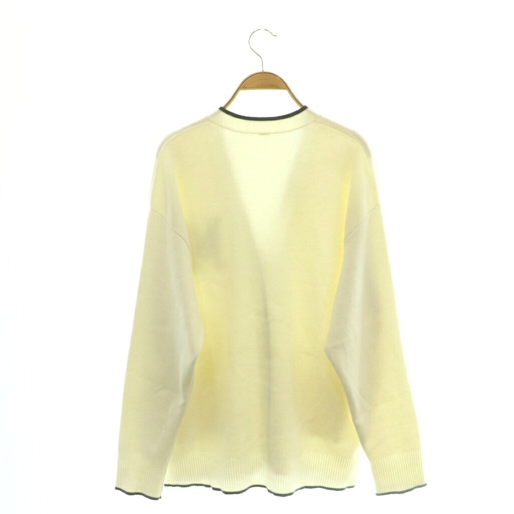 【中古】ミラオーウェン Mila Owen 25SS アップリケデザイン 金ボタンVネックニット カーディガン F ホワイト /DF ■OS レディース 【ベクトル 古着】 260416 vectorpremium-19026313 ブランド古着ベクトルプレミアム店 サンプル画像2