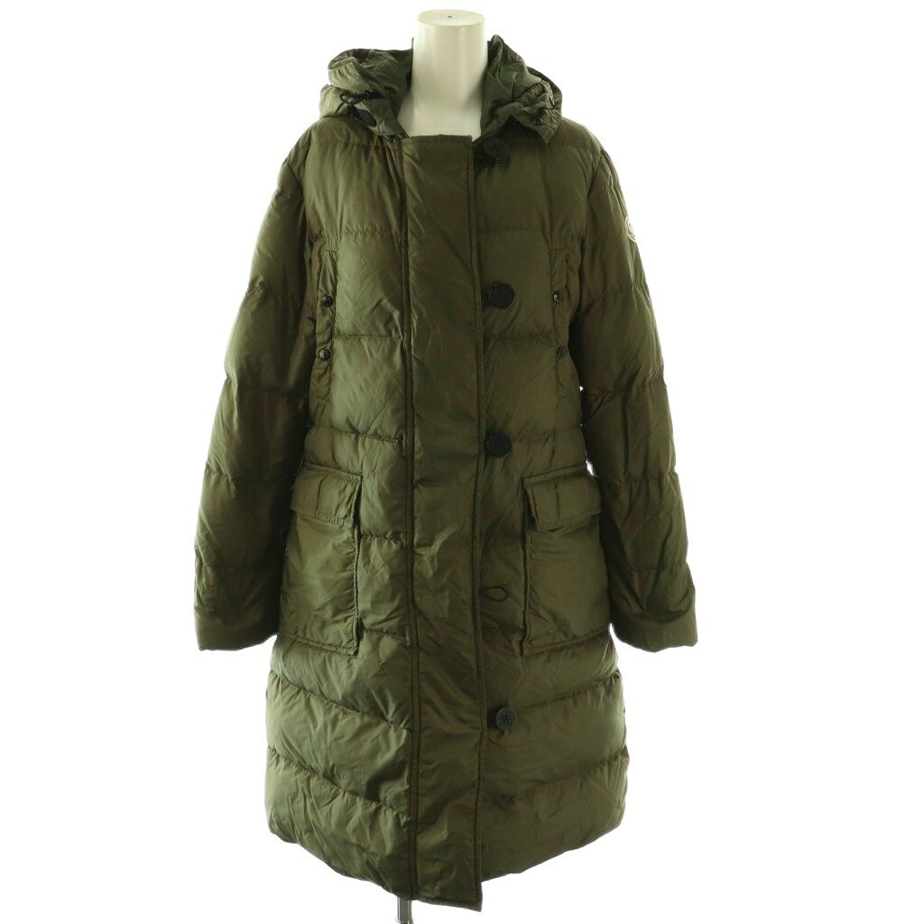 【中古】モンクレール MONCLER MESSINA メッシーナ ダウンコート アウター 0 カーキ ...