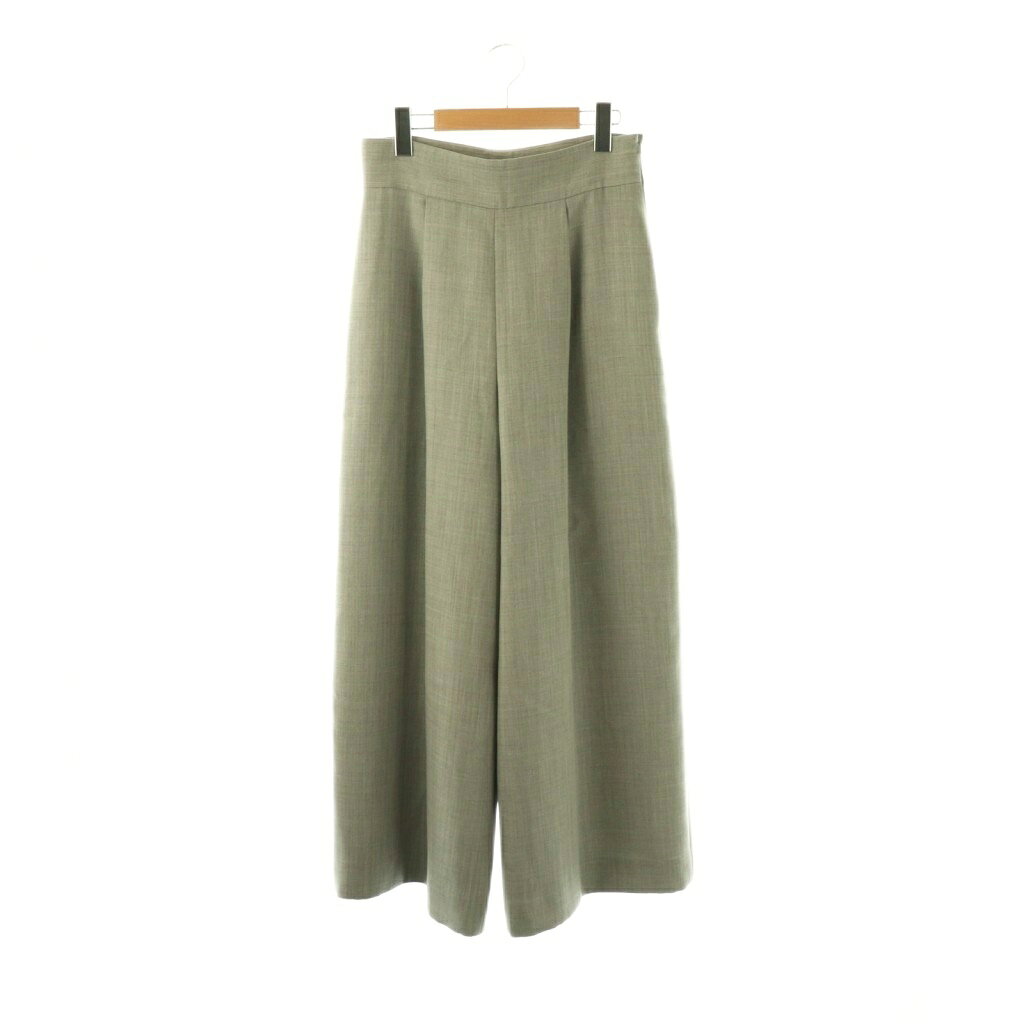Cropped Pants - 【中古】フォクシー FOXEY Pants Arpeggio パンツ ワイド タック 40 グレー 42380 /DO ■OS レディース 【ベクトル 古着】 260420