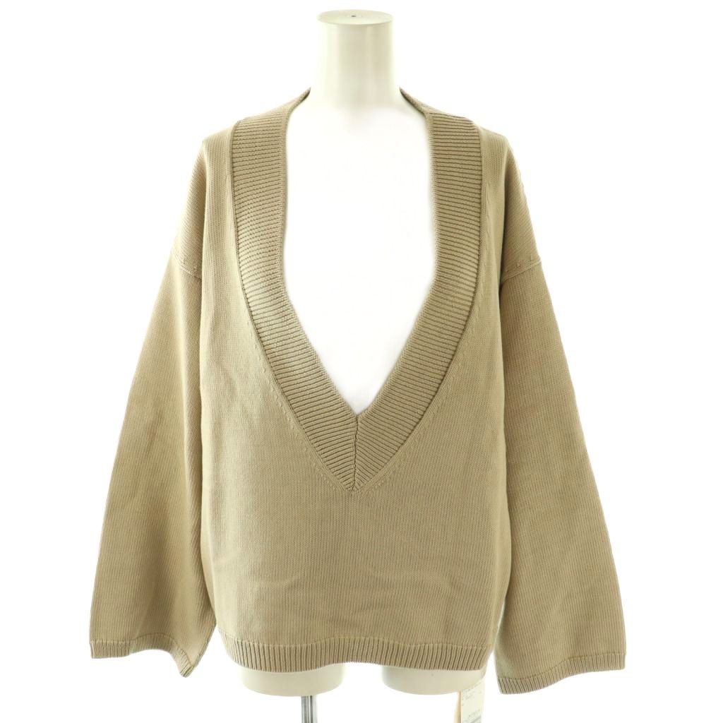 乐天商城 - 【中古】未使用品 プラージュ Plage 25SS Low V Neck ニット 長袖 F ベージュ /SY ■OS レディース 【ベクトル 古着】 260422