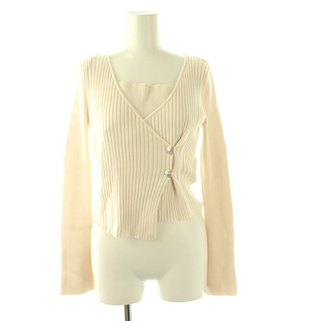 【中古】ハーリップトゥ Her lip to Cache-Coeur Knit Pullover ニット プルオーバー M アイボリー /DF ■OS レディース 【ベクトル 古着】 260421ブランドハーリップトゥ Her lip to表記サイズM実寸サイズ肩幅：31cm　身幅：33cm　着丈：41cm　袖丈：57.5cm　　素材本体 レーヨン、ナイロン色アイボリー状態若干の毛羽立ちがございますが、その他に目立ったダメージはなく、問題なくご使用いただける商品です。 ※あくまでも中古品ですので掲載写真や記載内容をご確認いただき、ご理解の上ご購入ください。備考1251202029商品のお問い合わせの回答を休止しております。＊各商品ページの商品詳細等をご確認の上ご購入ください。【中古】ハーリップトゥ Her lip to Cache-Coeur Knit Pullover ニット プルオーバー M アイボリー /DF ■OS レディース 【ベクトル 古着】 260421状態ランク　”AB”詳細については、下記および「状態ランクについて」ページをご覧ください。未使用・新品の商品ほぼ新品同様の商品使用感が少なく、かなり状態の良い商品使用感はあるが、傷や汚れの少ない商品使用感の他、傷や汚れが見られる商品かなり大きな傷みがある難あり商品※S〜CランクはUSED品となりますので、使用感をご理解の上でご入札下さい。状態ランクについてinformationブランドハーリップトゥ Her lip to表記サイズM実寸サイズ肩幅：31cm　身幅：33cm　着丈：41cm　袖丈：57.5cm　　素材本体 レーヨン、ナイロン色アイボリー状態若干の毛羽立ちがございますが、その他に目立ったダメージはなく、問題なくご使用いただける商品です。 ※あくまでも中古品ですので掲載写真や記載内容をご確認いただき、ご理解の上ご購入ください。備考1251202029商品のお問い合わせの回答を休止しております。＊各商品ページの商品詳細等をご確認の上ご購入ください。本商品は一点物です他サイトや店舗にて販売している商品です。多少のお時間差にて欠品になることもございます。予めご了承頂ますようお願い致します。ベクトル・サイズガイドはこちらこの商品と同じブランドの商品を見る
