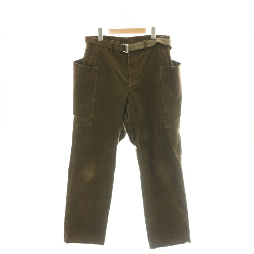 樂天商城 - 【中古】サカイ sacai 25-03819M Corduroy Pants コーデュロイパンツ ワークパンツ ベルト付き 2 ブラウン /ES ■OS ■SH メンズ 【ベクトル 古着】 260427
