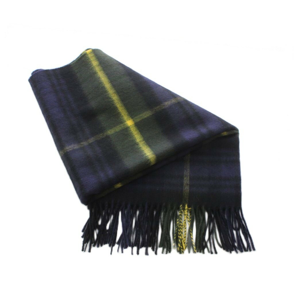 【中古】未使用品 ジョンストンズオブエルガン Johnstons of Elgin マフラー ストール カシミヤ ネイビー チェック柄 フリンジ 起毛 /RI ■OS ■SH メンズ レディース 【ベクトル 古着】 260427 3