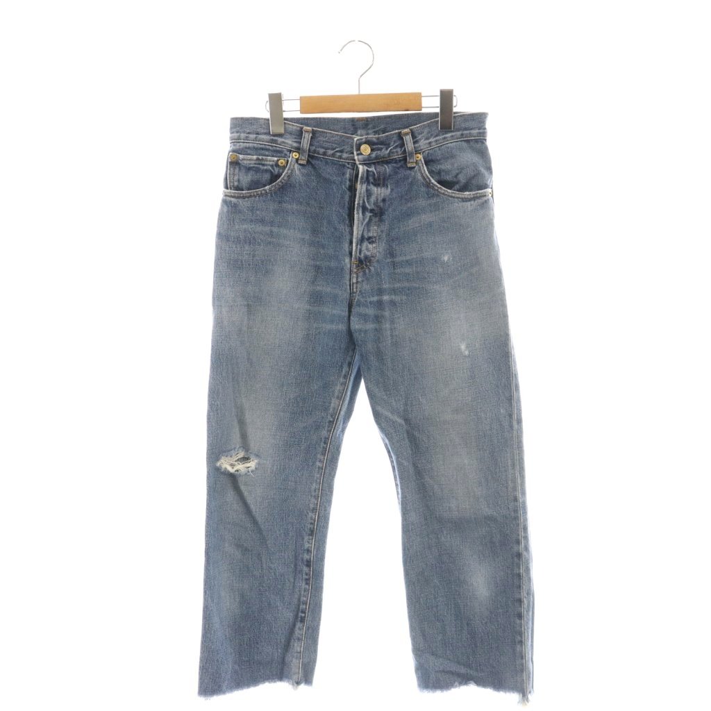 [Used] Deuxieme Classe processed denim jeans, cut-off style, size 38, blue /DF ■OS Women's [Vector Used Clothing] 260427