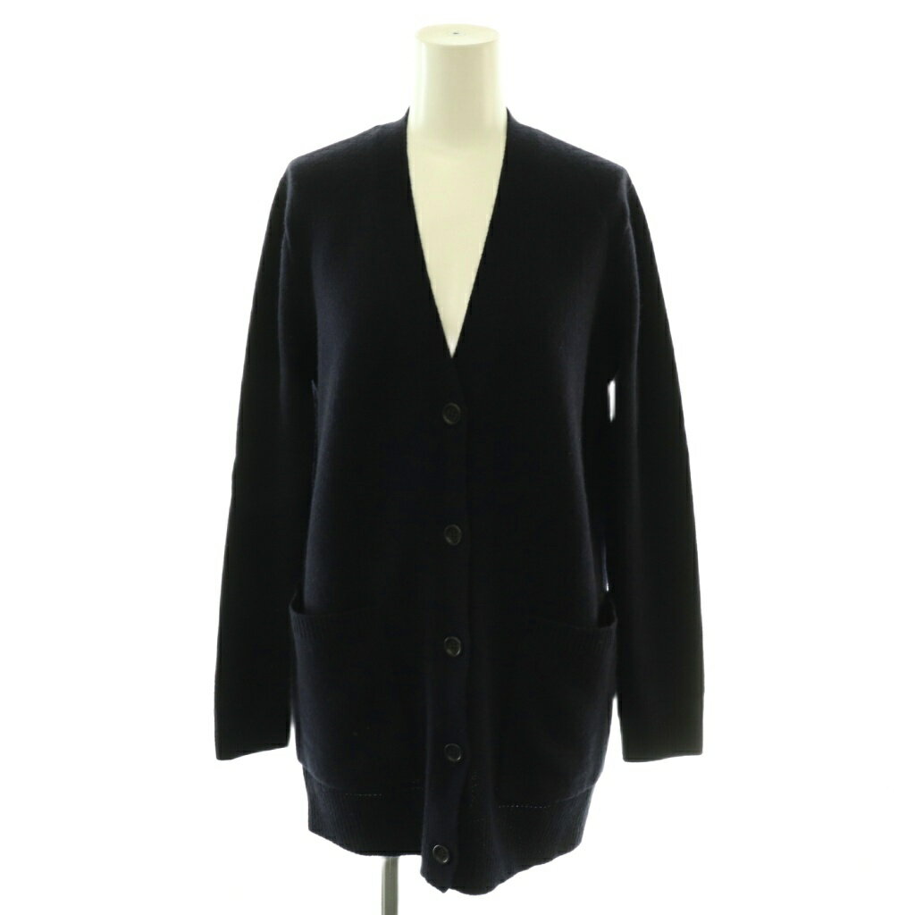 マックスマーラ MAX MARA VILLAR ウールカシミヤスパンコールカーディガン ニット 長袖 ロング XS ネイビー /DO ■OS レディース  260511
