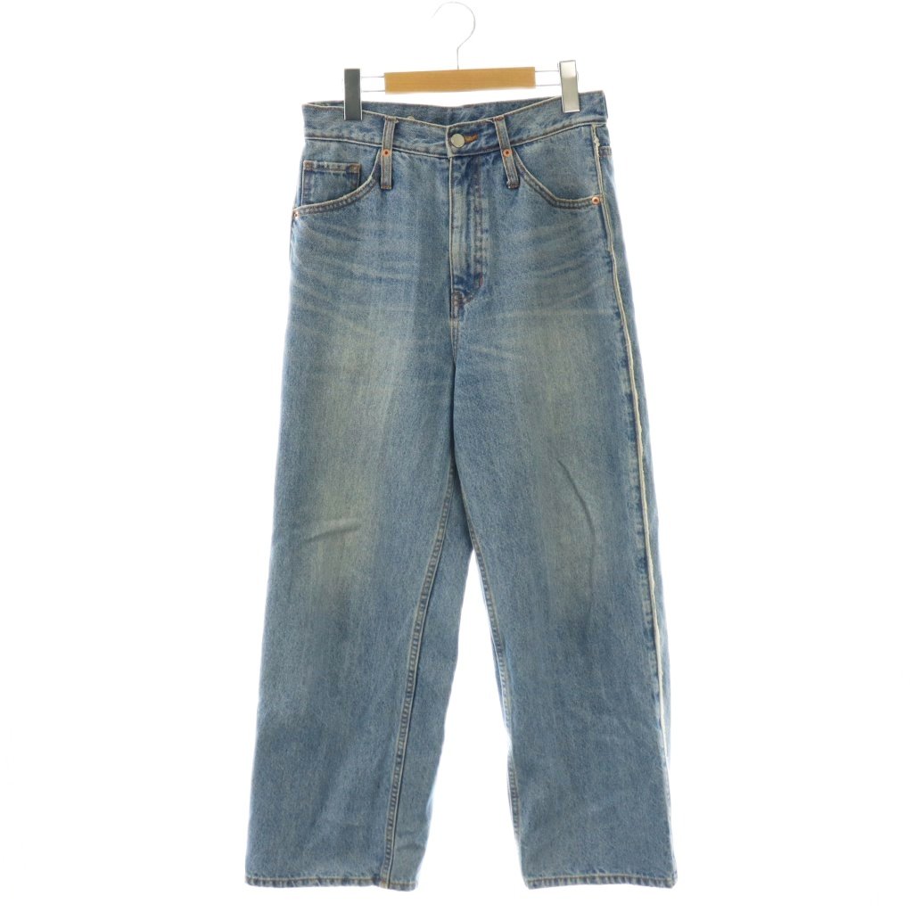 [Used] Adam et Rope' 24SS Fringe Adjust Denim Pants Jeans Zipper Fly 36 Light Blue /DO ■OS Women's [Vector Used Clothing] 260428