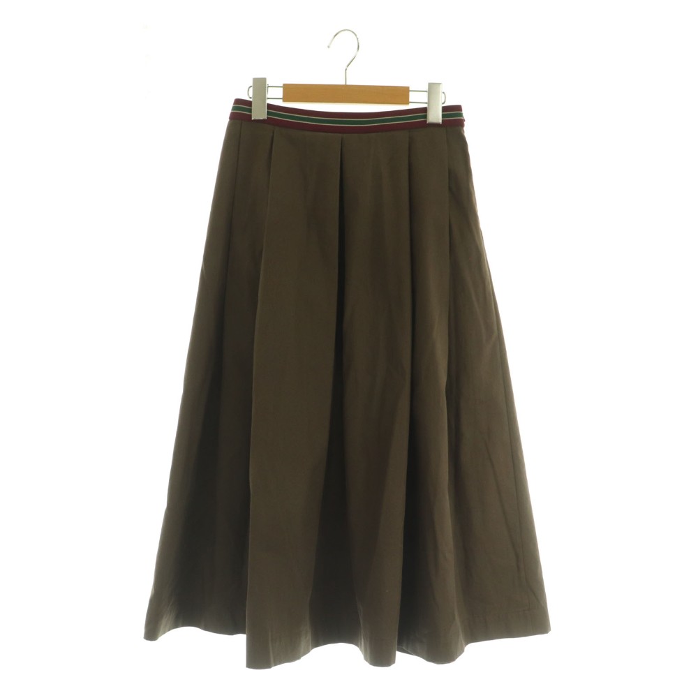 Rakuten - 【中古】ヒューマンウーマン HUMAN WOMAN 25AW コットンナイロンツイルスカート ロング M ブラウン /MY ■OS レディース 【ベクトル 古着】 260427
