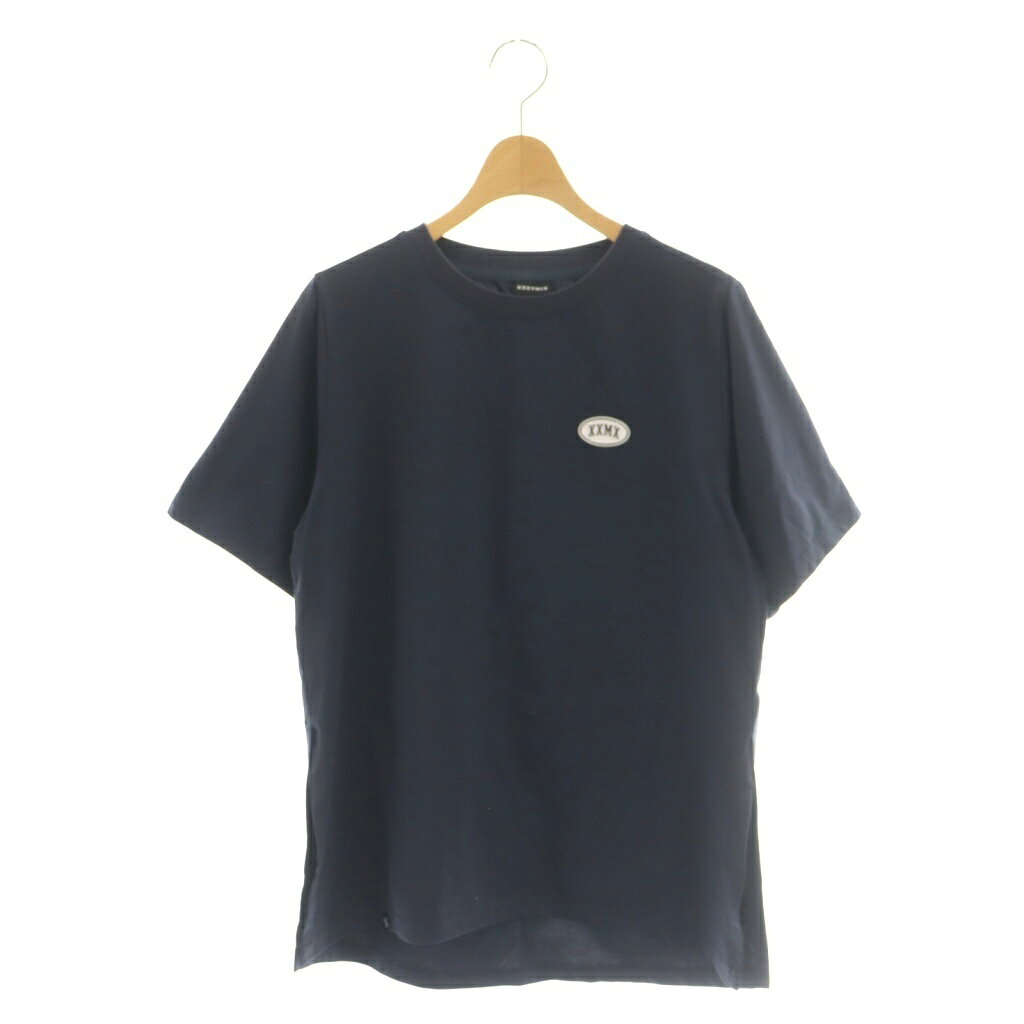 【中古】ゼクシィミックス XEXYMIX ロゴ 半袖 カットソー クルーネック 紺 ネイビー /SY ■OS レディース 【ベクトル 古着】 260507