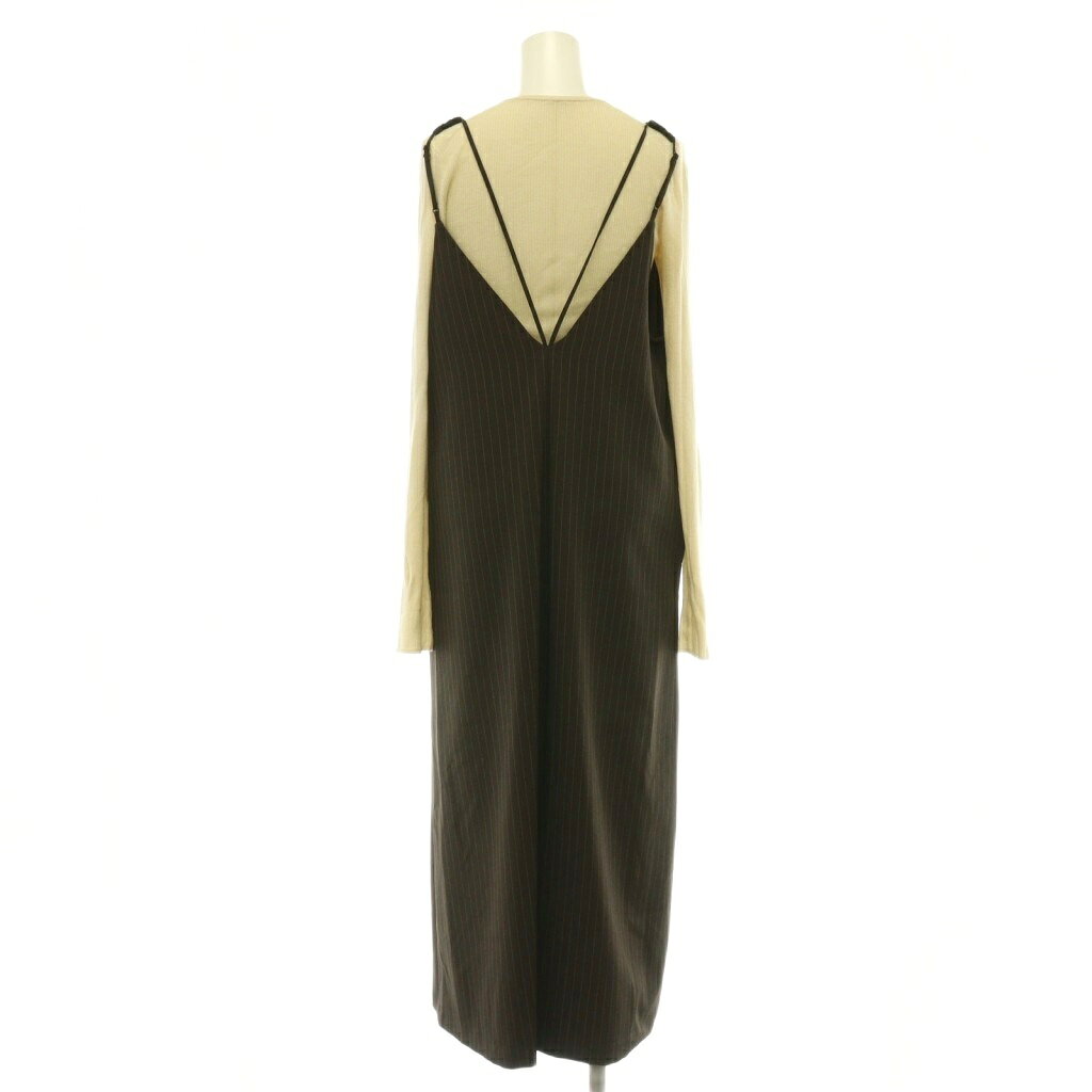【中古】ミラオーウェン Mila Owen 25AW クルーネックニット×Aラインキャミレイヤードワンピース ロング 0 ブラウン ベージュ /MY ■OS レディース 【ベクトル 古着】 260507 vectorpremium-19063637 ブランド古着ベクトルプレミアム店 サンプル画像2