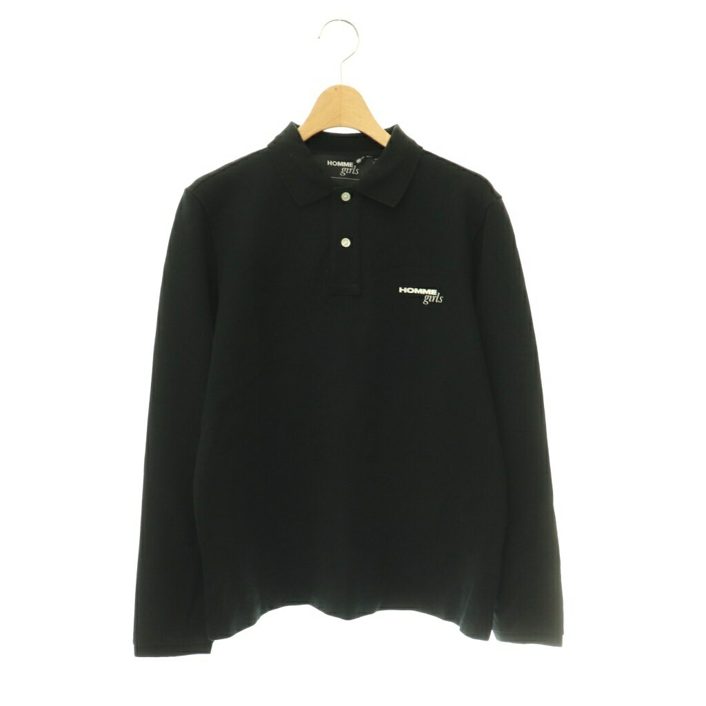 【中古】オムガールズ HOMMEGIRLS 26SS Long Sleeve Pique ポロシャツ Deuxieme Classe取り扱い ロゴ 黒 /CX ■OS レディース 【ベクトル 古着】 260513