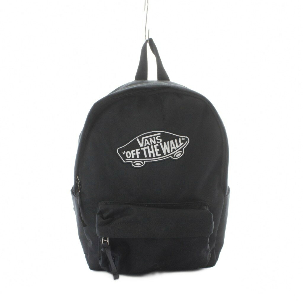 【中古】未使用品 バンズ VANS キッズ リュックサック デイパック 黒 ブラック ロゴ フロントポケット 無地 /RI ■OS キッズ 【ベクトル 古着】 260523