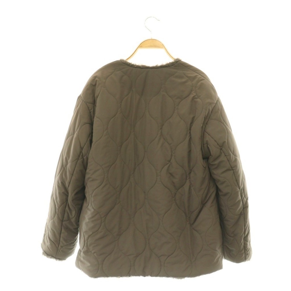 【中古】ミラオーウェン Mila Owen リバーシブルエコファージャケット ノーカラー F チャコールグレー /DO ■OS レディース 【ベクトル 古着】 260519 vectorpremium-19077741 ブランド古着ベクトルプレミアム店 サンプル画像3