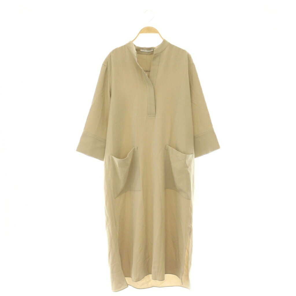 【中古】ベイジ BEIGE 25SS RUE クロスオーバーVネックワンピース ロング 4 ベージュ /CX ■OS レディース 【ベクトル 古着】 260519