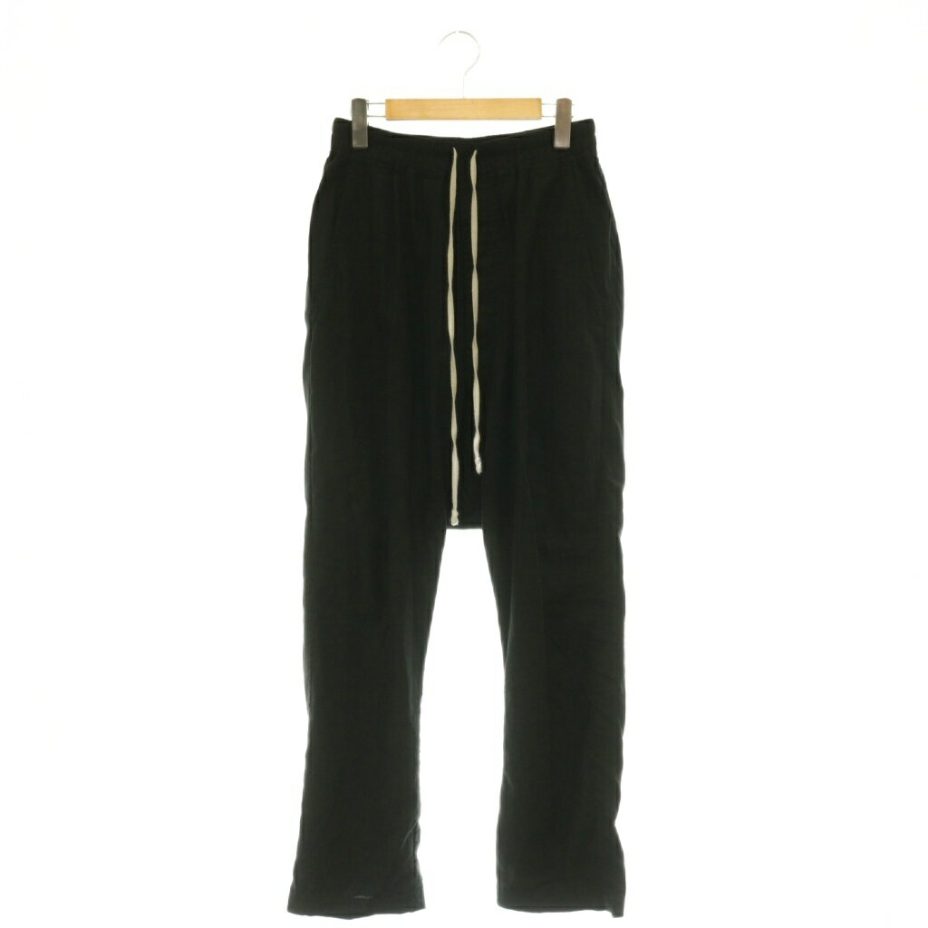 リックオウエンス Rick Owens 25AW DRAWSTRING LONG パンツ テーパード ウール混 36 黒 RU02E1380 /NR ■OS ■SH メンズ  260522
