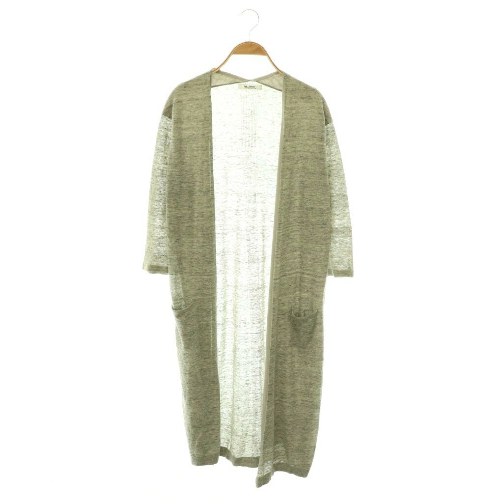 乐天商城 - 【中古】ワランス wa...lance トッパーロングカーディガン ニット 長袖 リネン グレー /DO ■OS レディース 【ベクトル 古着】 260514