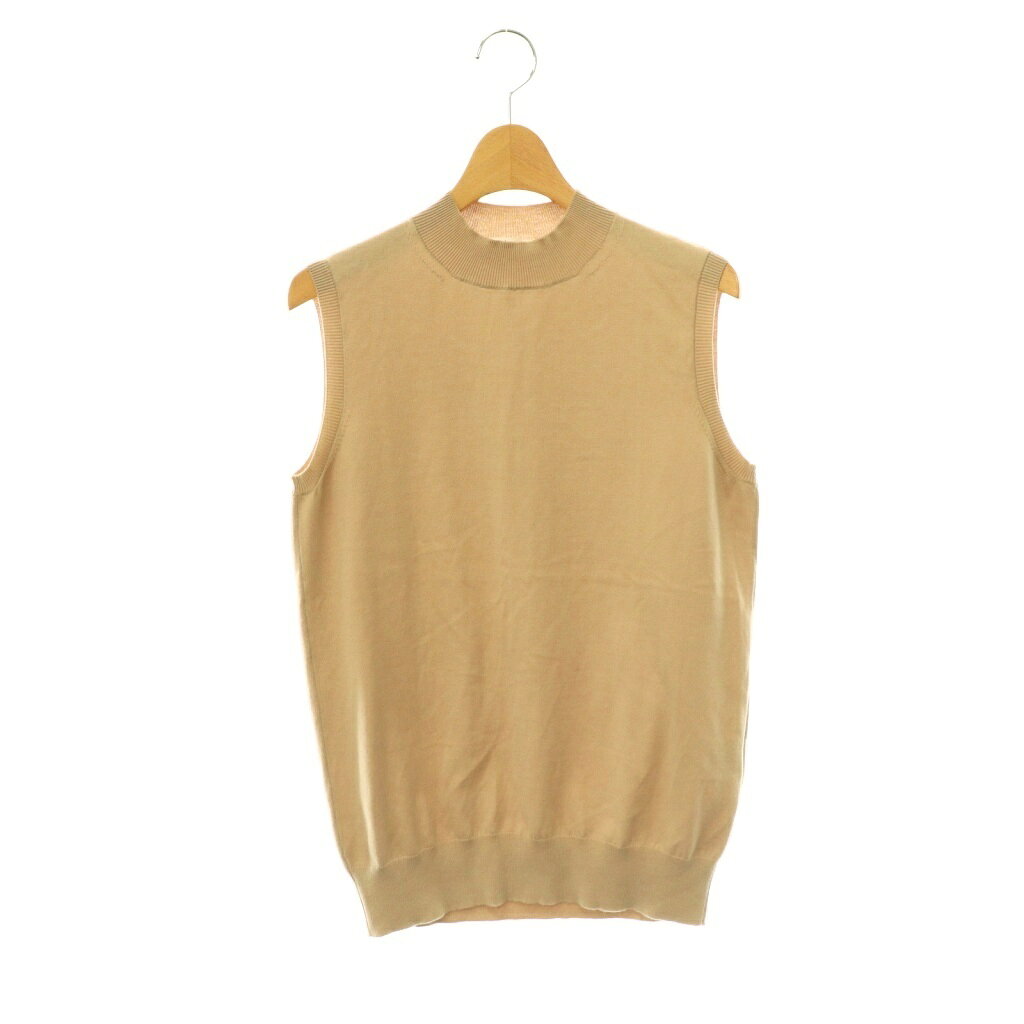 アパルトモン ドゥーズィエムクラス L'Appartement DEUXIEME CLASSE No Sleeve Knit ニット ノースリーブ ハイネック コットン ベージュ /SY ■OS レディース  260526