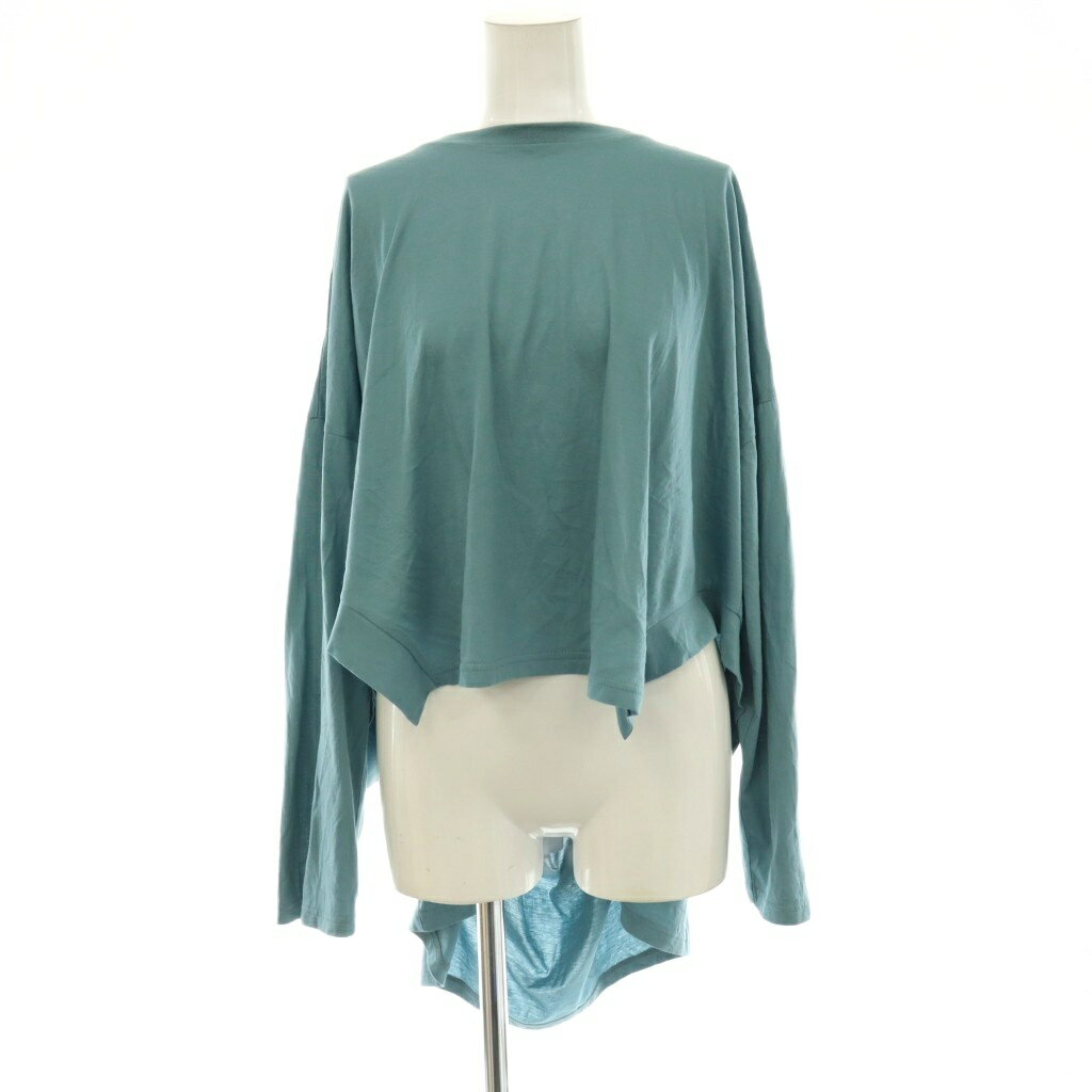エンフォルド ENFOLD 26SS MANY DRAPE T-SHIRT Tシャツ カットソー 長袖 38 グリーン /DO ■OS レディース  260529