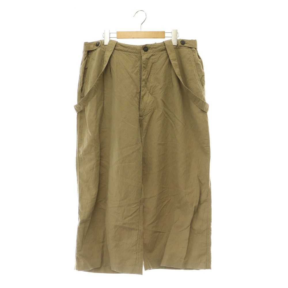 【中古】アーメン ARMEN リネンコットンサスペンダーパンツ ワイド 1 ベージュ /MY ■OS レディース 【ベクトル 古着】 260528
