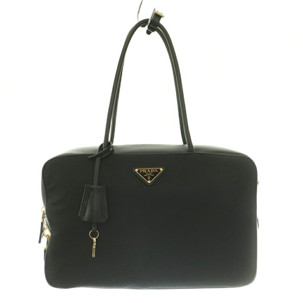 プラダ PRADA large Re-Nylon tote bag ラージナイロントートバッグ ハンド 三角プレート ロゴ 黒 ブラック 1BB131 /BB ■OH レディース  260612