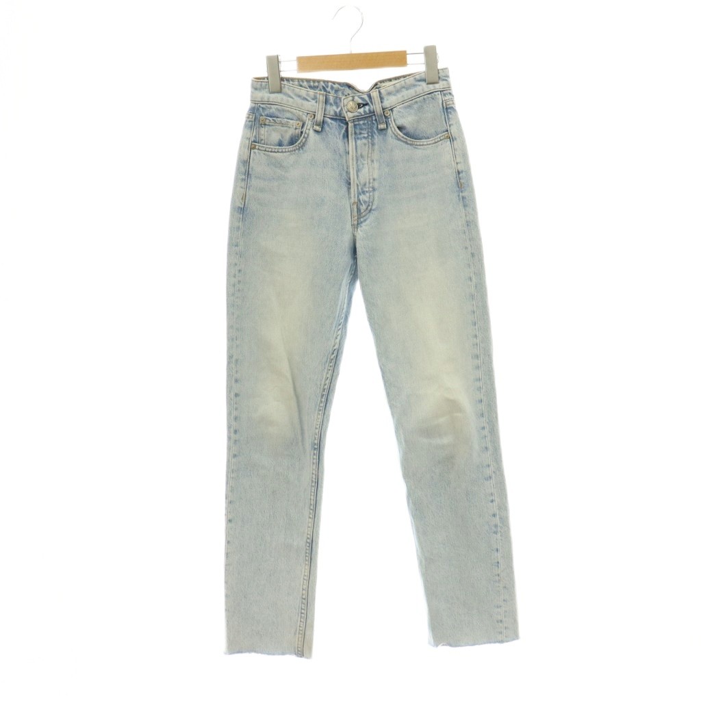 [Used] Rag & Bone MAYA HIGH-RISE SLIM Cut-off Denim Pants Jeans Slim Button Fly 24 Light Blue /ES ■OS Women's [Vector Used Clothing] 260615