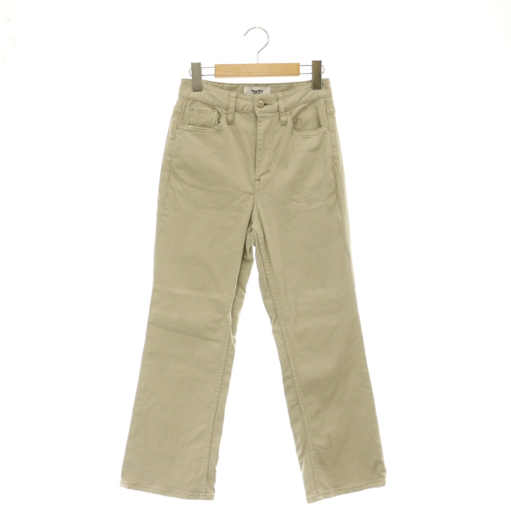 [Used] Healthy Denim Straight Leg Jeans, Distressed Finish, Size 22, Beige /CX ■OS Women's [Vector Used Clothing] 260611
