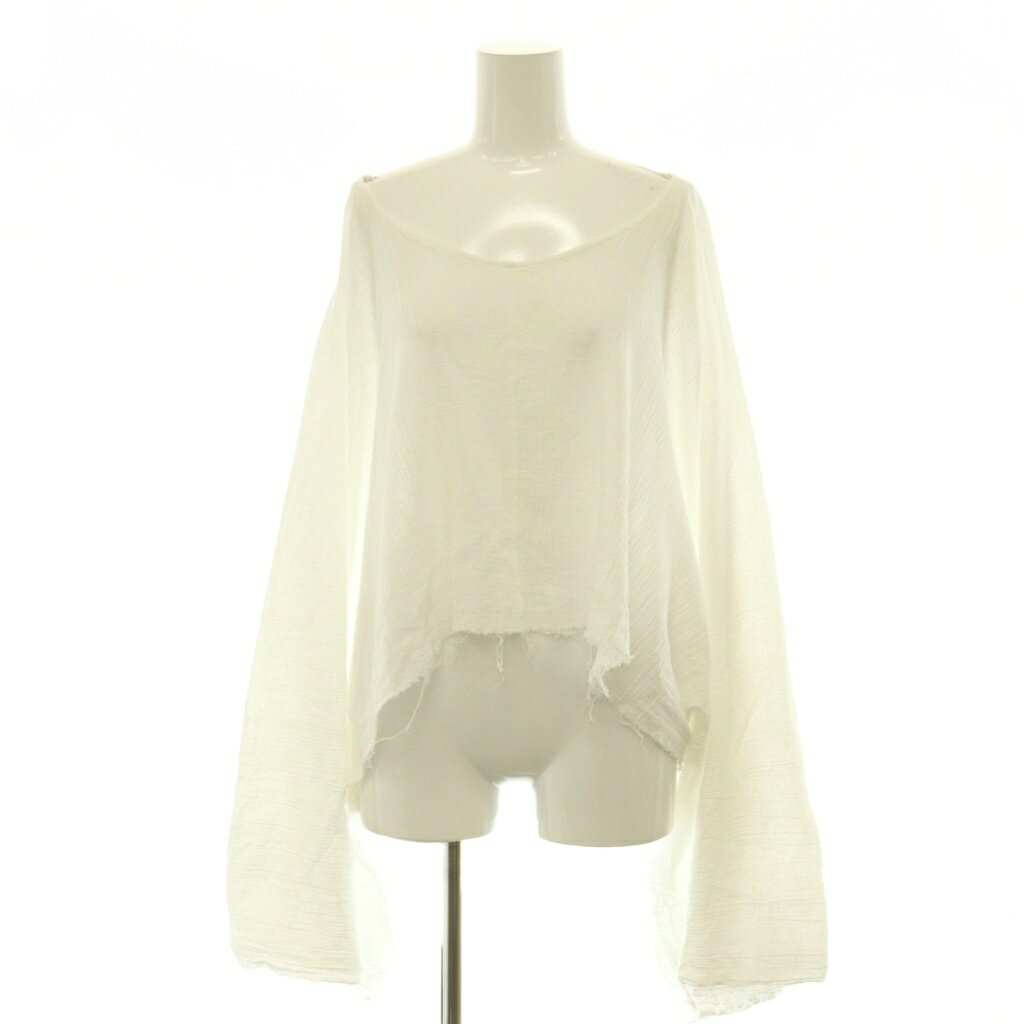 グッドグリーフ GOOD GRIEF LAppartement Reluxed Simple Blouse ブラウス クロップド ワイド F ホワイト /ES ■OS ■SH レディース  260615