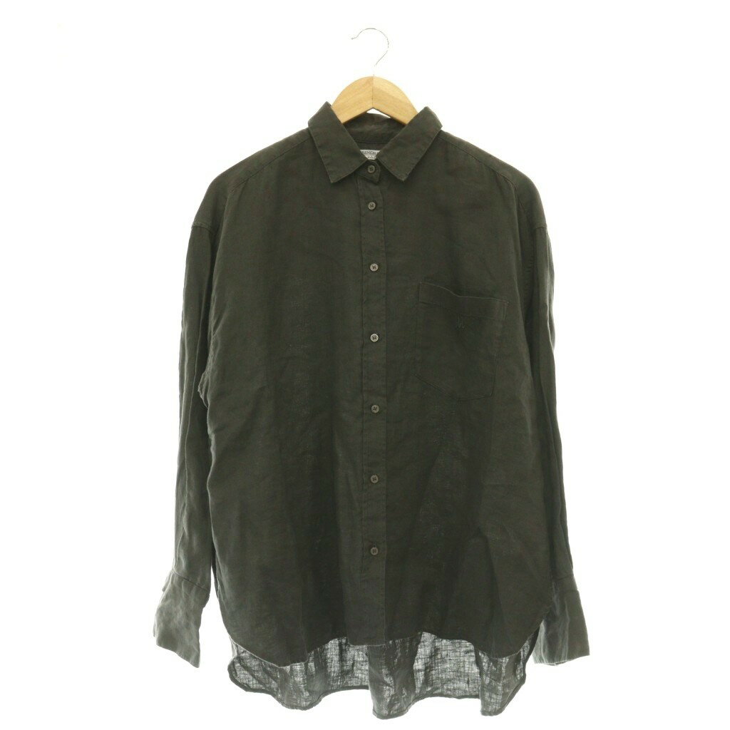 【中古】ミラオーウェン Mila Owen 24SS フレンチリネンシャツ カラーシャツ 長袖 F チャコールグレー /HS ■OS レディース 【ベクトル 古着】 260615 vectorpremium-19192750 ブランド古着ベクトルプレミアム店 パッケージ画像