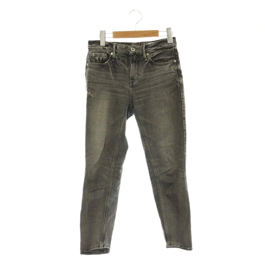 [Used] Upper Hights THE STELLA Denim Pants Jeans Tapered Distressed Finish Size 21 Gray 139219 /CX ■OS Women's [Vector Used Clothing] 260617