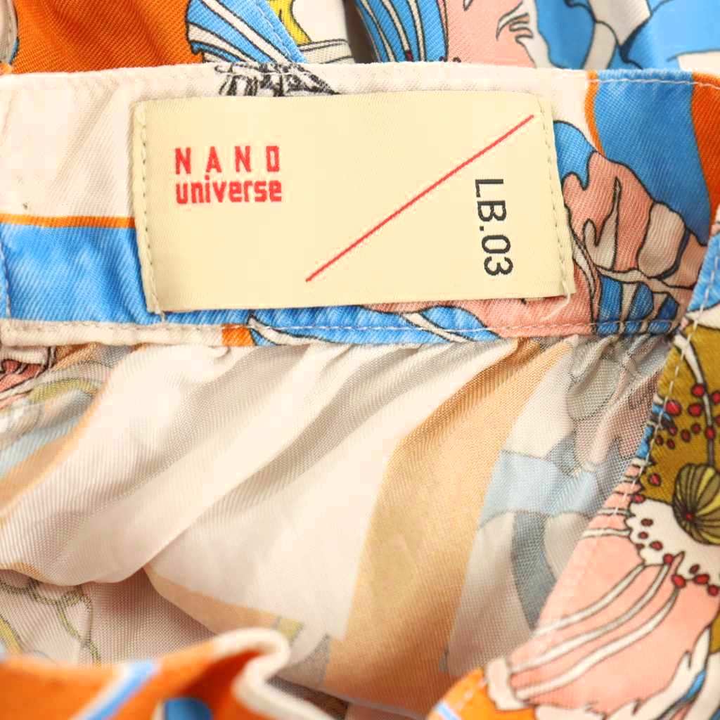【中古】ナノユニバース nano universe スカーフプリントブラウス シャツ バールンスリーブ 七分袖 M オレンジ /SY ■OS レディース 【ベクトル 古着】 260618 vectorpremium-19200511 ブランド古着ベクトルプレミアム店 サンプル画像3