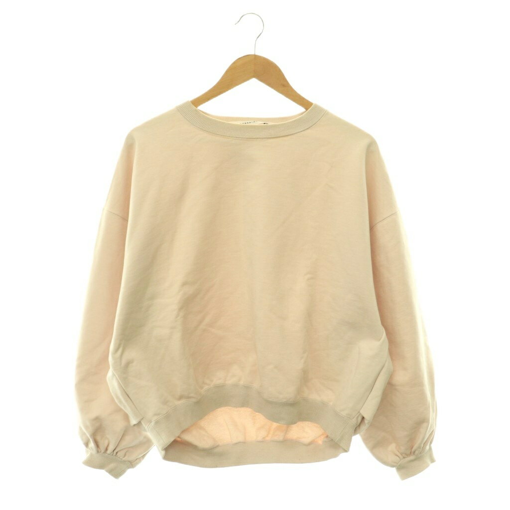 【中古】コグ ザ ビッグスモーク COGTHEBIGSMOKE PUFF SLV SWEAT プルオーバー スウェット トレーナー 長袖 コットン エクリュ /NR ■OS ■SH レディース 【ベクトル 古着】 260620