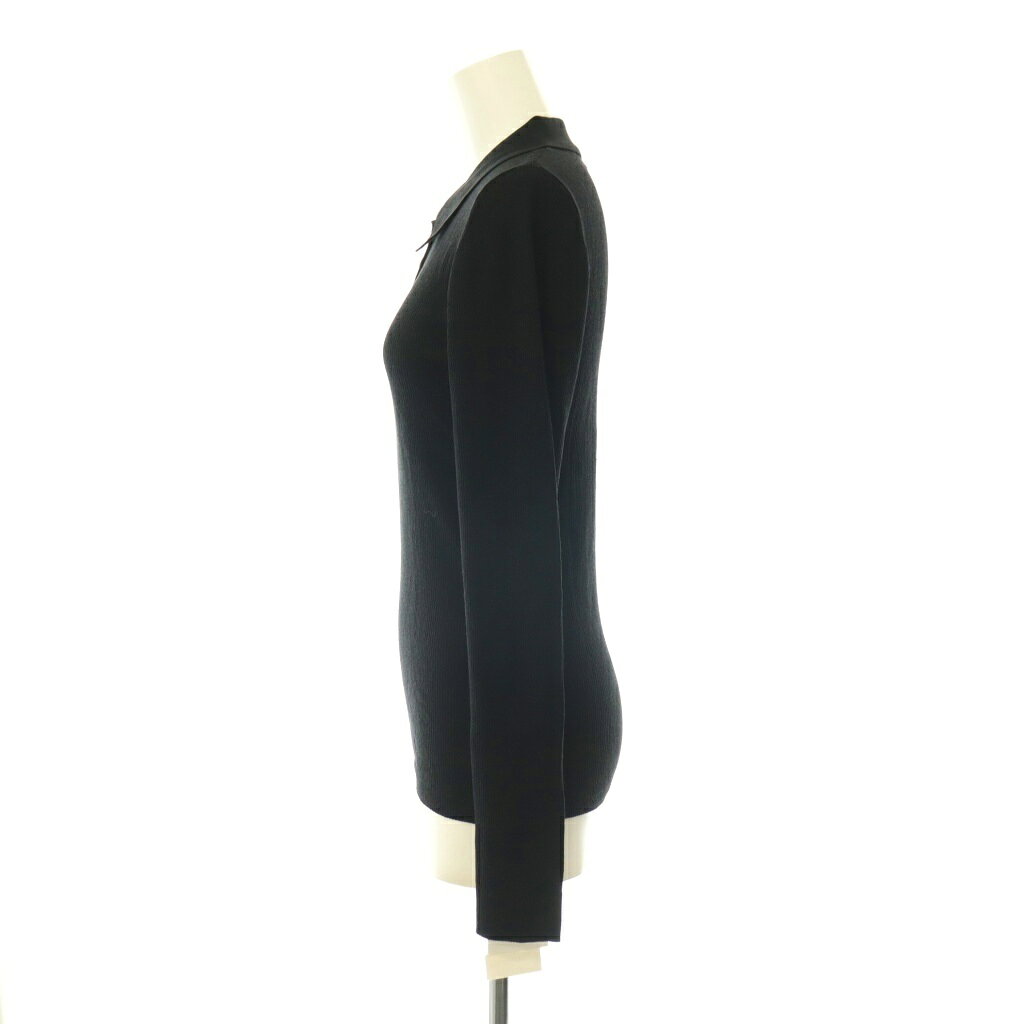 【中古】ミラオーウェン Mila Owen 25SS シアーポロリブニットプルオーバー カットソー 長袖 0 黒 ブラック /HS ■OS レディース 【ベクトル 古着】 260703 vectorpremium-19233364 ブランド古着ベクトルプレミアム店 サンプル画像3