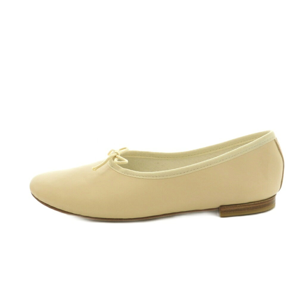 【中古】レペット Repetto バレエシューズ リボン 36 22.7cm ベージュ /MI ■OS レ...