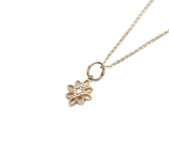 【中古】アガット agete フラワーモチーフ ネックレス ペンダント アクセサリー チェーン K10 イエローゴールド /BB ▲H レディース 【ベクトル 古着】 260712