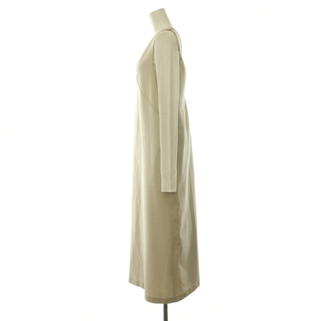 【中古】ミラオーウェン Mila Owen 25AW クルーネックニット×Aラインキャミレイヤードワンピース ロング 1 ホワイト ライトベージュ /HK ■OS レディース 【ベクトル 古着】 260707 vectorpremium-19247955 ブランド古着ベクトルプレミアム店 サンプル画像3