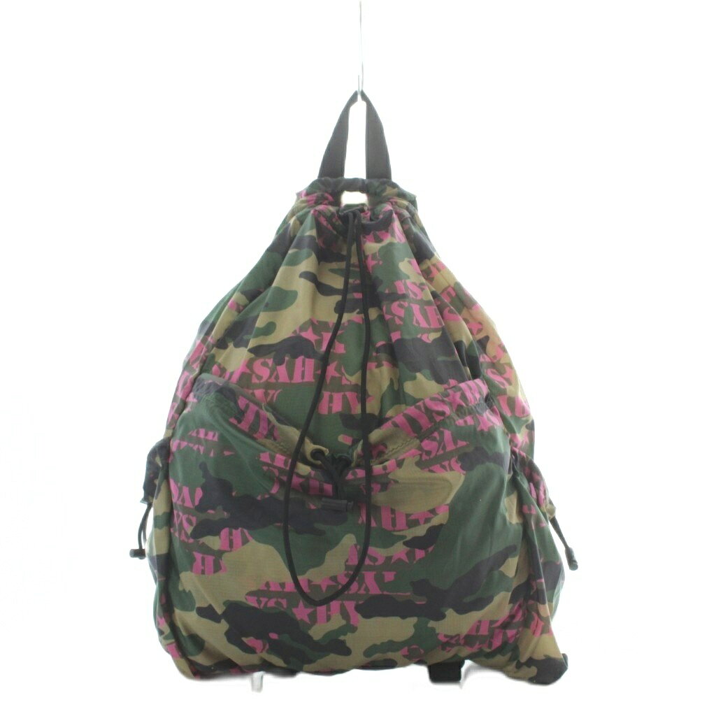 [Used] Unused HYSTERIC GLAMOUR 25SS Ripstop Drawstring Daypack Backpack Khaki Beige Black Camouflage Pattern /RI ■OS Women's [Vector Used Clothing] 260708