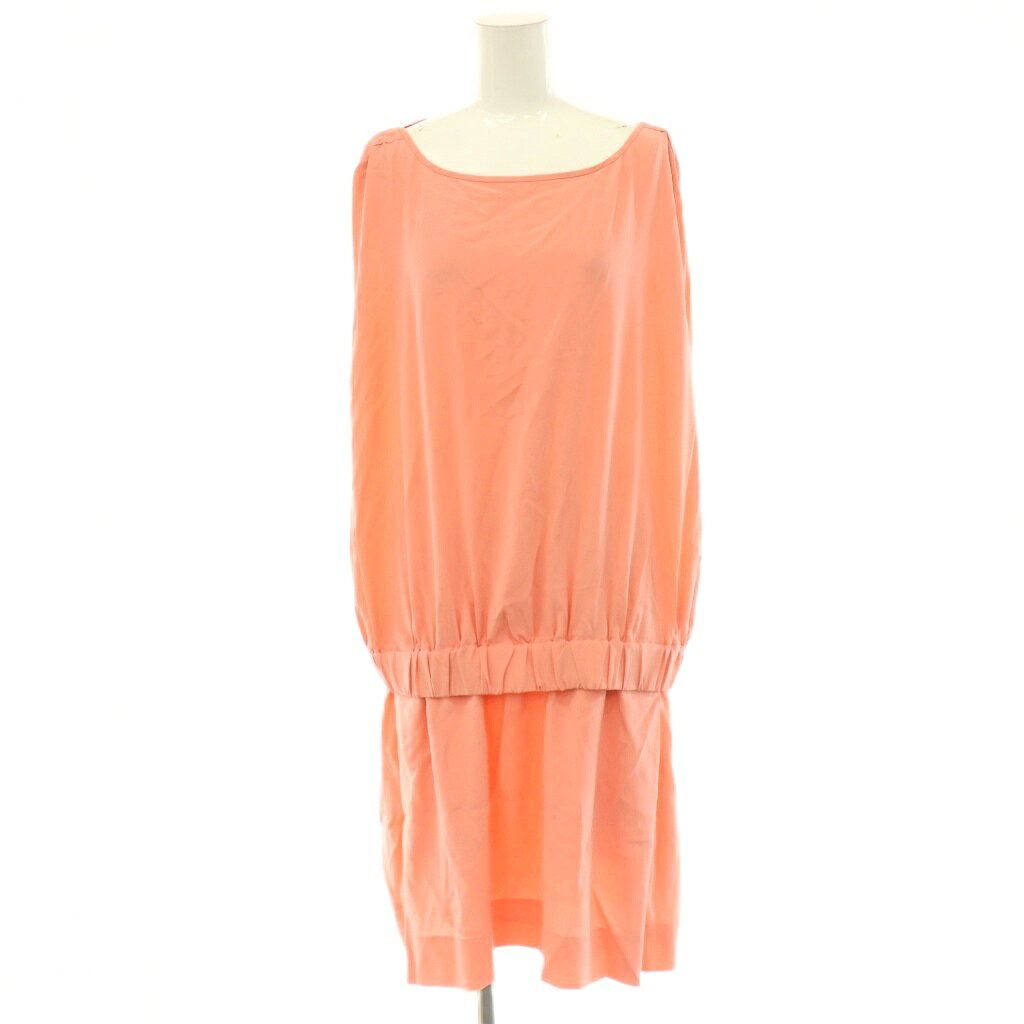 ダイアンフォンファステンバーグ DIANE von FURSTENBERG ノースリーブ ワンピース ミニ シルク 2 コーラルピンク /ES ■OS レディース  260710