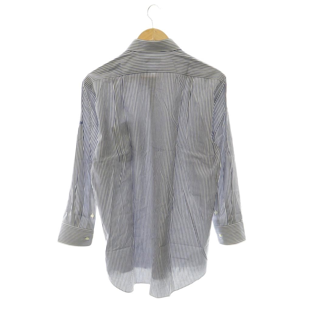 中古 バーバリー ロンドン BURBERRY LONDON ストライプ シャツ コットン 長袖 紺 ネイビー 白 ホワイト HS vectorpremium-19280467 ブランド古着ベクトルプレミアム店 サンプル画像2