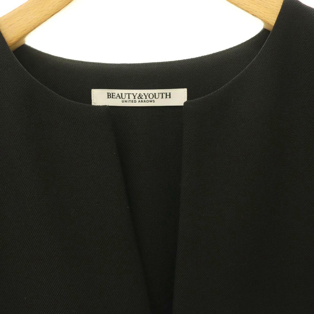 【中古】B&Y ユナイテッドアローズ BEAUTY&YOUTH ビューティー&ユース キーネック フロントスリット ジャンパースカート ノースリーブワンピース ロング S ブラック /ES ■OS レディース 【ベクトル 古着】 260724 vectorpremium-19290816 ブランド古着ベクトルプレミアム店 サンプル画像3